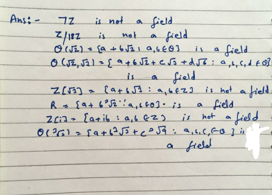 a Ans: 72 is not field 2/182 not field 01/2) = (a + 652 a, 6603 field 0 (J2, Jala4 a +682 + c ro+dre a, 6, 6, 603 is a field
