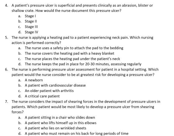 4. A patients pressure ulcer is superficial and presents clinically as an abrasion, blister or shallow crate. How would the