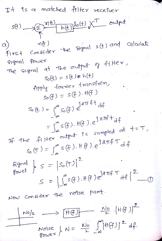 比) o (t) First Congide he Signal st) analculat The gignal at the output 7 fi Her dt.f HG.en/af af the 위 lter outp-t- s sampled at +=T, Hf).emfTdf Fowel Nou, Consider the otse part