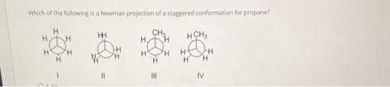 Which of the following is a Newman projection of a staggered conformation for propane? нннн Сен нен,