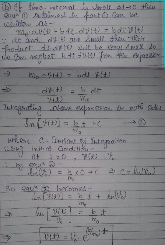 e- roduct dtdelt. will be seeg, small Jo-- t) Mo ing imitial Comdition mo So egun② becomes