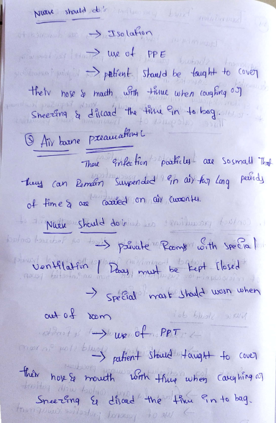 should should Nwere do do rollo » Isolation wator > use of PPE pildi >pulient should be fought to cover then nose & mouth wit