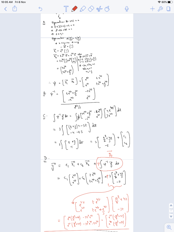 10:05 AM Fri 8 Nov བྱཱ 60%E [ HC + ། Gསྐབལ : མི - ) a) = ཉེt-a）(7-») 4 ༈ == Erge-vectors. A(z)= 13) ཉེ ་ +jy ༧ ཞྭ ཅy :. - ()