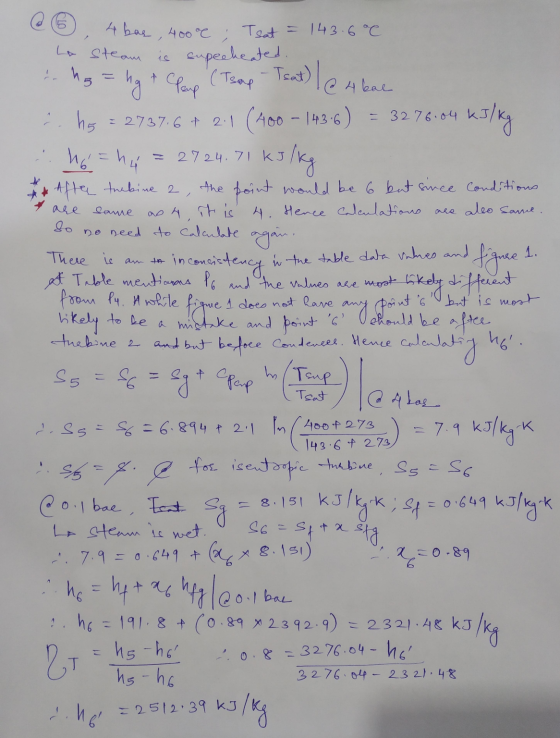 Teat = 143.6 °C 4 bas, 4000 La steam is i ho ( Tsap cPane Teat) le a bear = 3276.04 ho=h 27 24.71KJ the lame are so 1. supec