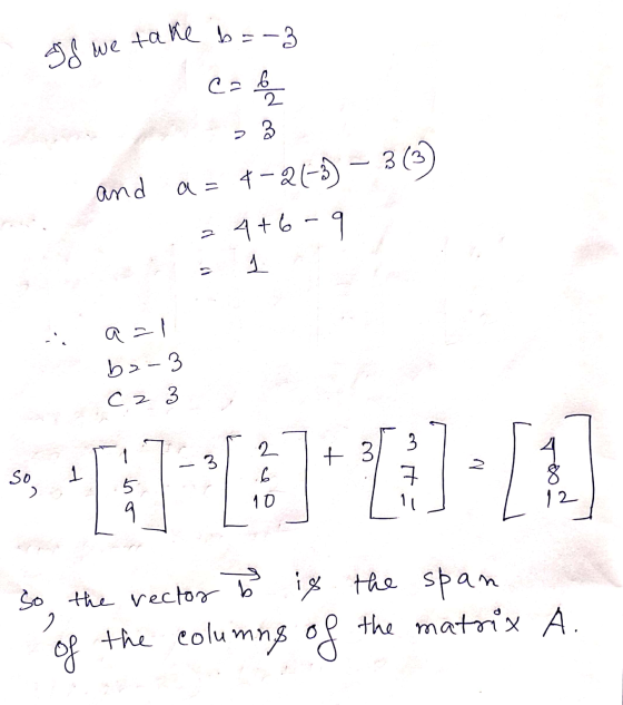 If we take b=-3 ca 6 2 2 3 and a = +-263) – 33 4+6-9 2 = a=1 bz-3 C 2 3 - 3 + 3 4 So 1 3 7 1 ]: 1 6 10 8 5 12 9 span So the r