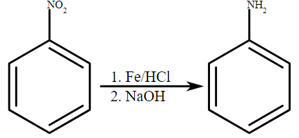 1. Fe/HCI
2. NaOH

