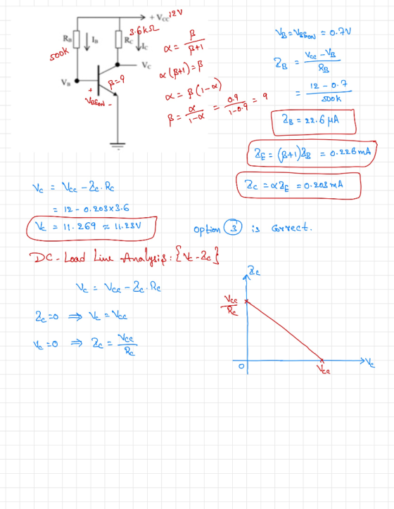 + V12 V VB = VRBON -0.7N R 3.6k2 LC 11[Rafks sook Vee - Ve Vo 28 RB 3 B+1 (841)=B x = $(1-6) V B=9 12 -0.7 Sook VREON - 0.9 8