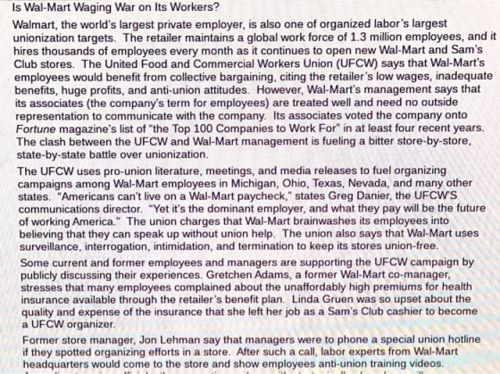 Is Wal-Mart Waging War on Its Workers? Walmart, the worlds largest private employer, is also one of organized labors larges