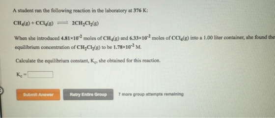 A student ran the following reaction in thc labora