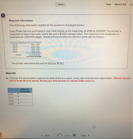 Help Save &Exit Saved Required information The following information applies to the questions displayed below] Exact Photo Se