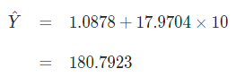 Y1.0878 +17.9704 x 10 180.7923