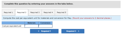 Complete this question by entering your answers in the tabs below. Required 1 Required 2 Required 3 Required 4 Required 5 Com