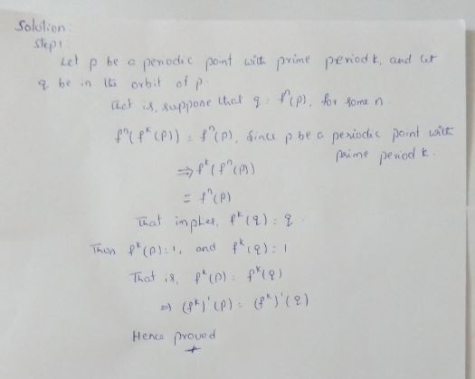 Soloton Let p be pewods pont t prime peviod t, and tet fr(p):1, Ik(9): 1 Thon and