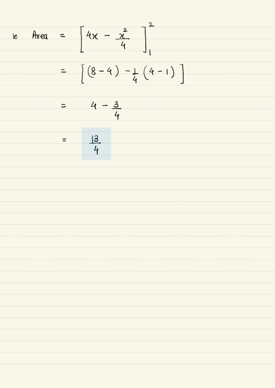 Area () * - * ) | 8 – 4) -(4-1) ] 1) 4 - 3 4 - 13 ง