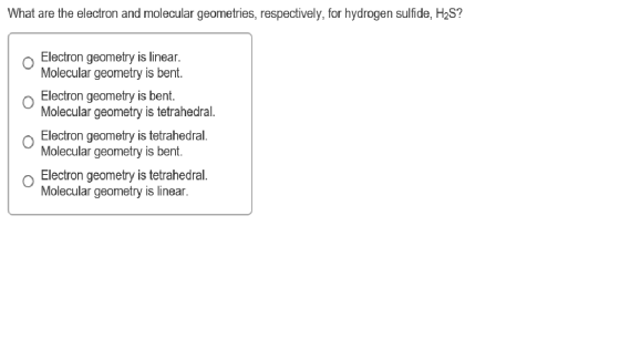 What are the electron and molecular geometries, re