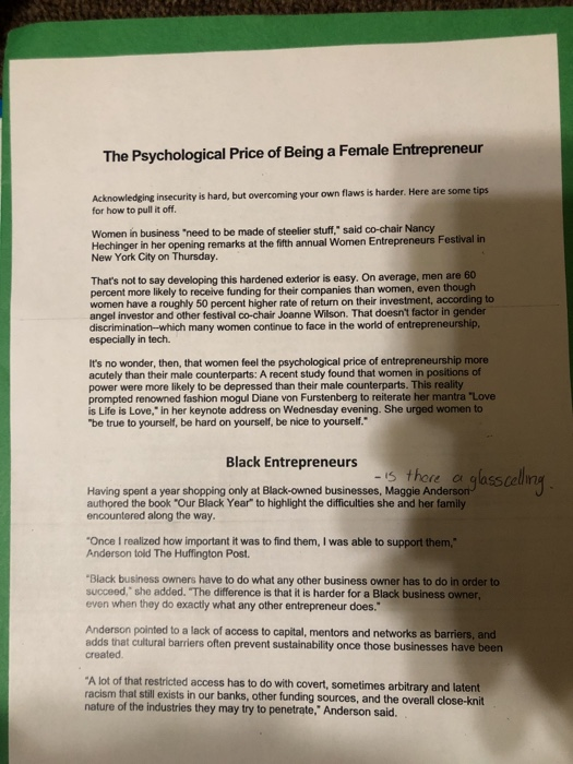 The Psychological Price of Being a Female Entrepreneur Acknowledging insecurity is hard, but overcoming your own flaws is har