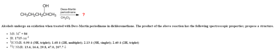 Alcohols undergo an oxidation when treated with De