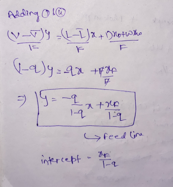 Adding Oth (-5) =(L-1)x+ Dot Who (-a)y qa tra F - 1924 atra 1-q 1-9 feed line ar intercept