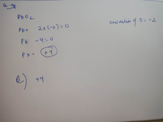 2.14 POOL oridation of 0=-2 Pb+ 2x(-2)=0 P6 -420 po=49