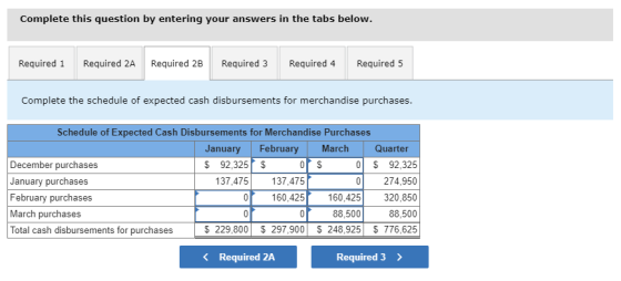 Complete this question by entering your answers in the tabs below. Required 1 Required 2A Required 2B Required 3 Required 4 R