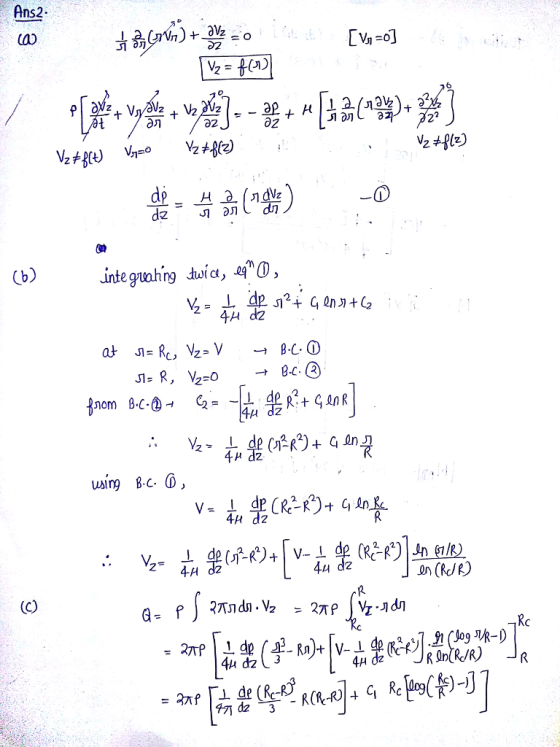 Ans2 6 4μ d2 using B·C-0, 4a dz