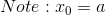 Note: Co = a
