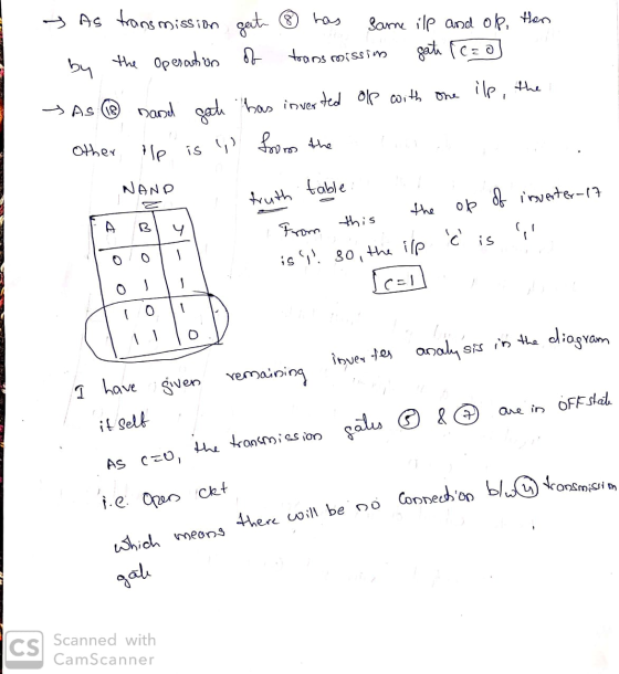 - > As transmission gente Ⓡ has Samne ile and op, ter by the Operation of transmission gate (C = ] - AS ® hand sate has inver