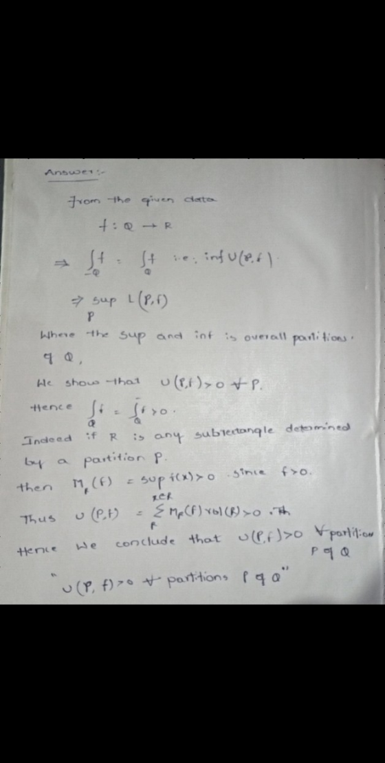 Answer. from the given data tio R einfu(e. f) sup L(P) Р Where the sup and int is overall partitions. he show that (e,t) xotP