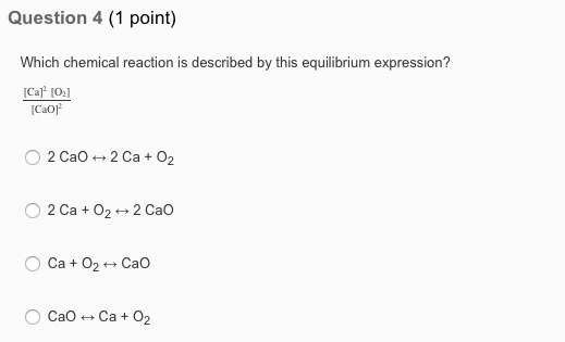 Which chemical reaction is described by this equil