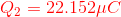 {\color{Red} Q_{2}=22.152\mu C}
