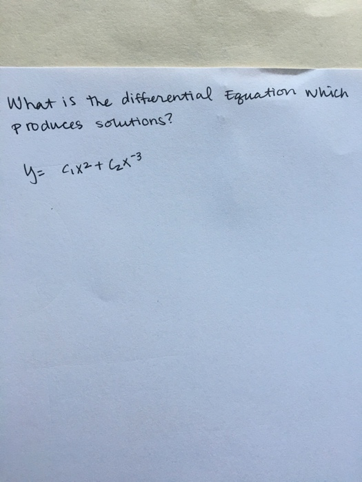 What is the differential Equation which produces solutions? = 4x² + (x 3