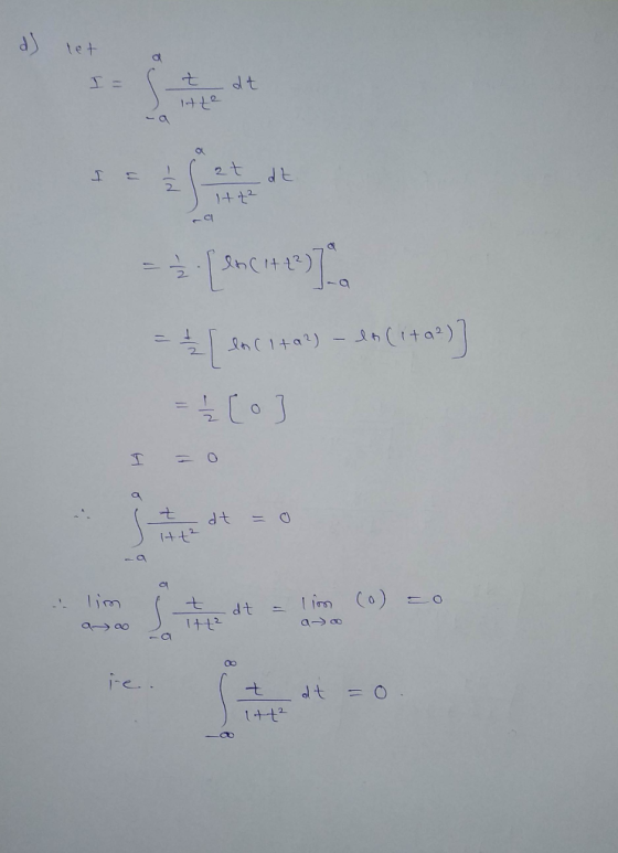 (Р tet a I = dt it te OL I dt 2 etti 3 [lone 14 22)] la ci+al) -en (i+a%)] 2 = { [0] I a 7P it t² 7 +P lim (o) HH² 00 ire. dt