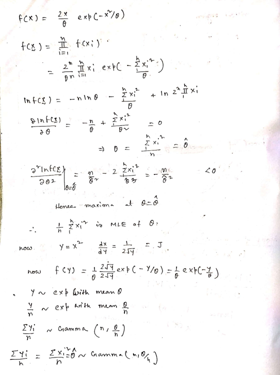O f(x) = 2 exp(-x98) fCk ) toxi]. Anar a po i ni exp - ***) in fcl) = -- o - * * in 2xi sintes) = - + so & Info IM do s Henc