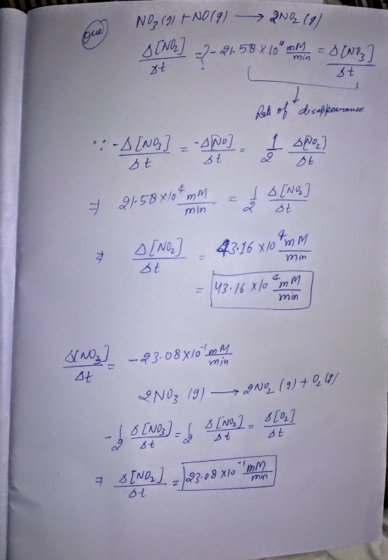 cond NO (91 + NO(g) 200 (9) SINB] -2-221.58 x 10 moment 0 (s] 78 st Rate of disappearance -4.3 glory to someone 7 21.58x10*