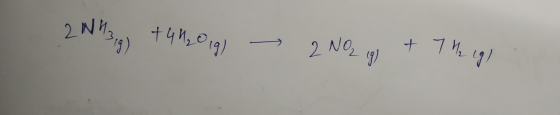 2 N73,g) + 4 201g) - 2 NO2 g) + Theig)