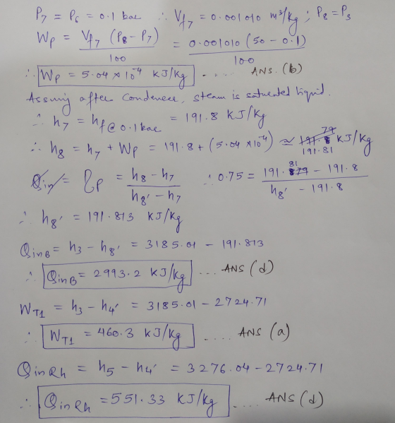 Py = P = 0.1 bal Wp 3 willy; Pe =P Vho = 0.0ololo = 0.001010 (50 - 0.1) Vfy (P& Py) :. We ANS. (6) 191.8 104 ) 79 at. KJ 191.