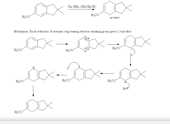 Na, NH3, CH3CH2OH H3CO product Mehairm Brch reducup sives 1.3prodast Насо H3CO H3CO H3CO H3CO Насо H3CO