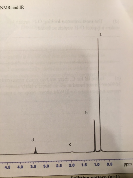 NMR and IR 4.5 4.0 3.5 3.0 2.5 2.0 1.5 1.0 0.5 ppm IH