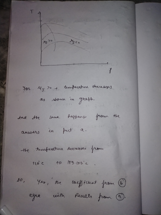 T M 70 Agro P for My to temperature decreases shown in graph. And the sane haffens from the en part a answers the temperature