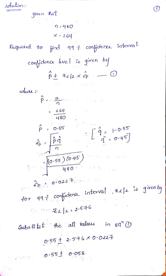 sdlulon LOD Jiven at り:480 Requixid toid qq conkiden iteval conlidena ve s qiven b 26リ 480 0.55 - -0-55 0-45 545 48O for qq-f con dern interval . 4k.s g:ven Subsit the all valuus in EQ O 0 . 55十四.058