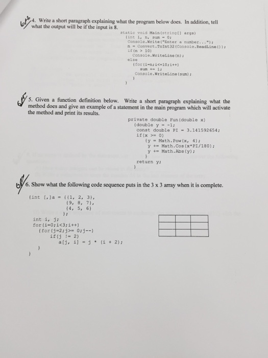 Write a short paragraph explaining what the progra