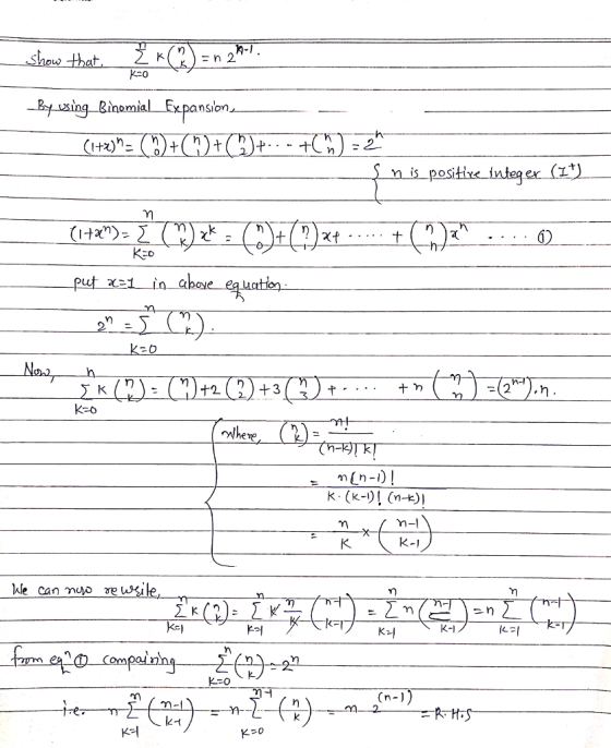K-1 ーBywing-Binomial-Expansion ทุ (It k-1 K-1 ale can muojo e ド20