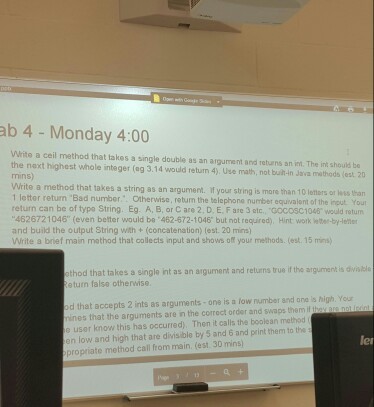 Write a cell method that takes a single double as