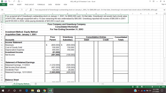 620_ch03_p3-25 handout-1.xlsx - Excel ? - S FILE o UT = HOMEINSERT PAGE LAYOUT FORMULAS DATA REVIEW VIEW Sign in A X fr Foxx