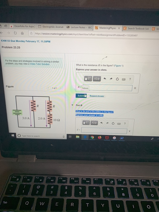 a Oscerfolio for Aqua Electrophilic Aromat Lecture Notes --BIC MasteringPhysic x C Search Textbook Sol C w > 0 https://sessio