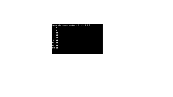 nter the input string341 0 9 7