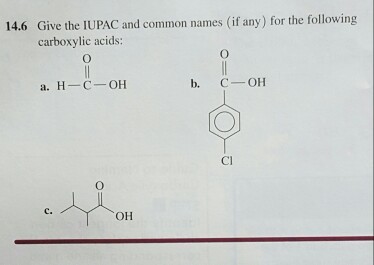 Give the IUPAC and common names (if any) for the f