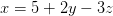 r = 5 + 2y - 3