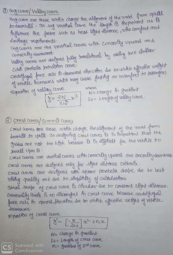 from uphell allgment of the road o sag curvel Valley curve Say ccone are those which change the aligment of the road to to do