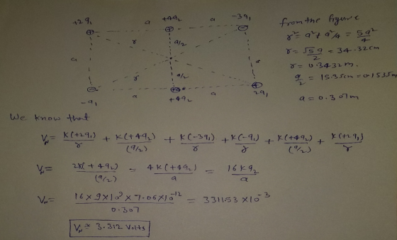 + 29 a +4% af -39, from the figure 8 atalar so 8=559 = 34.32cm a 8= 0.3432 m. q = 15.35cm=v1535 mp ---- +49 a=0. 3o7m -9, We
